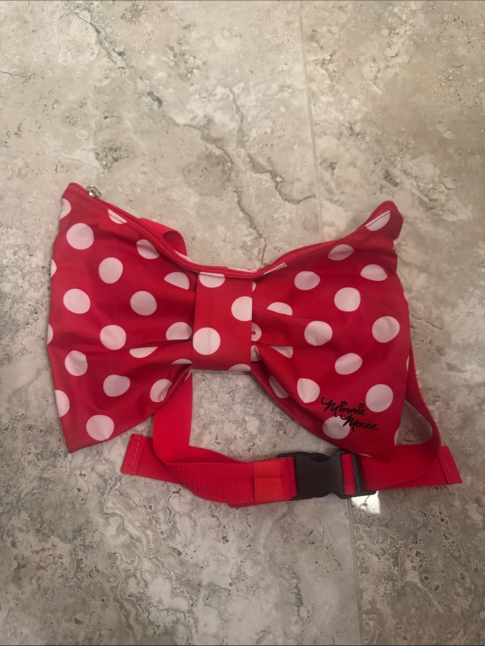 Disney Parks Minnie Mouse Polka Dot Bow Fanny Pack